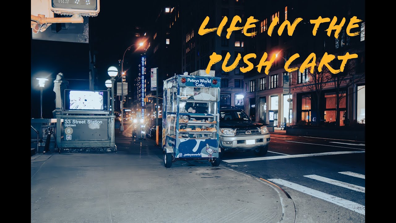 PETEYSWORLD| A look into the life of a New York push cart operator selling coffee and doughnuts|