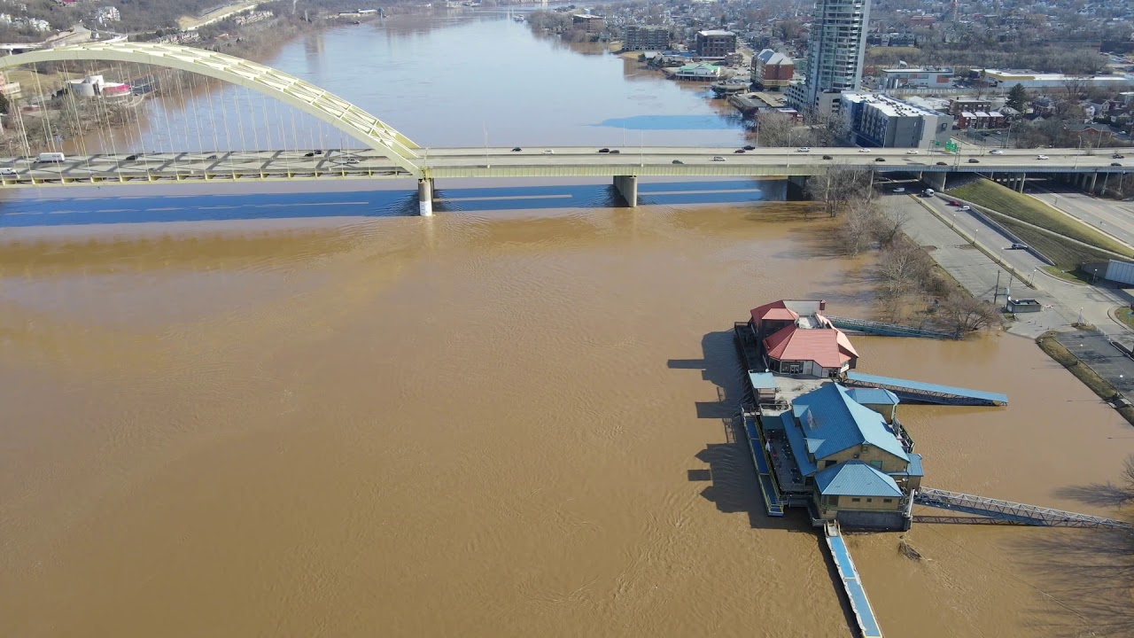 Ohio River at Cincinnati - Flooding March 2021- Crest 56.6ft