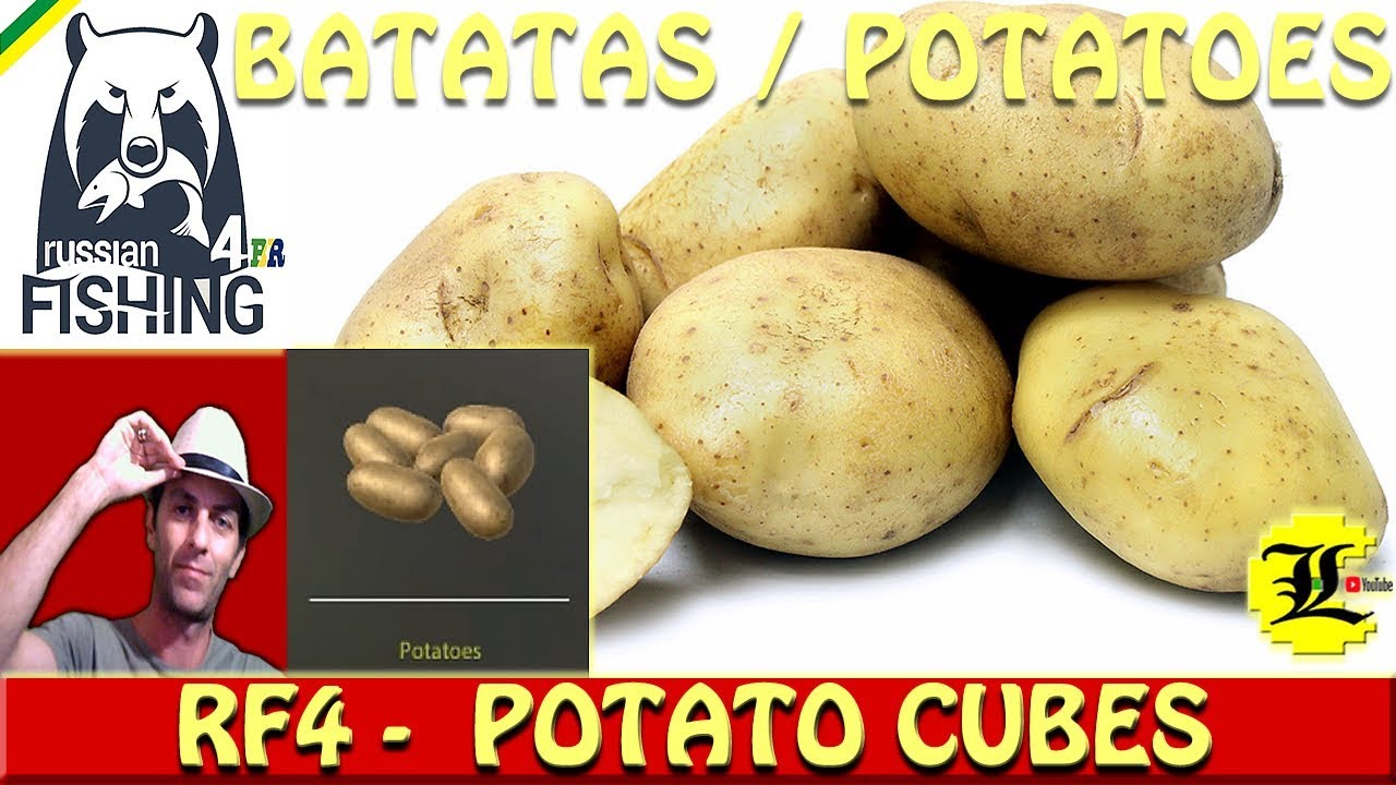 RUSSIAN FISHING 4 :: BATATAS / POTATOES :: POTATO CUBES / PEDAÇOS DE BATATA - CARPA ::