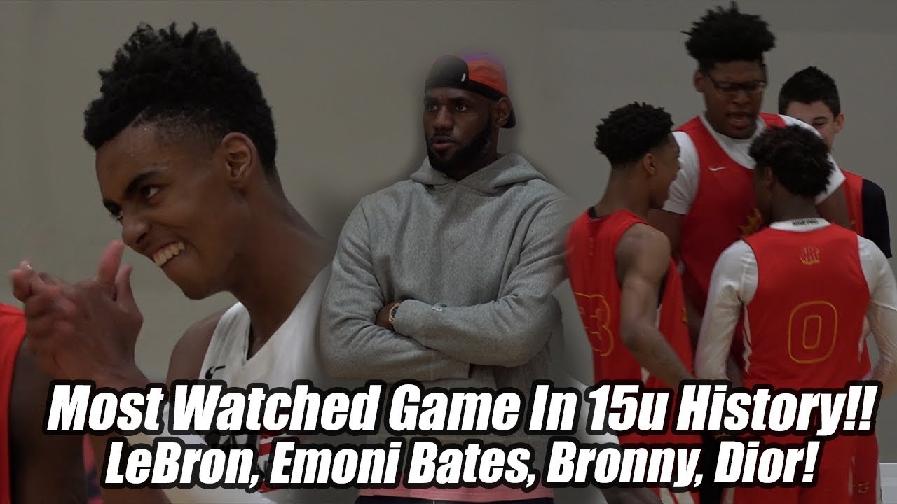 LeBron Watches Emoni Bates vs Bronny James, Dior Johnson & Skyy Clark!! Emoni 46 Points, SFG Wins!