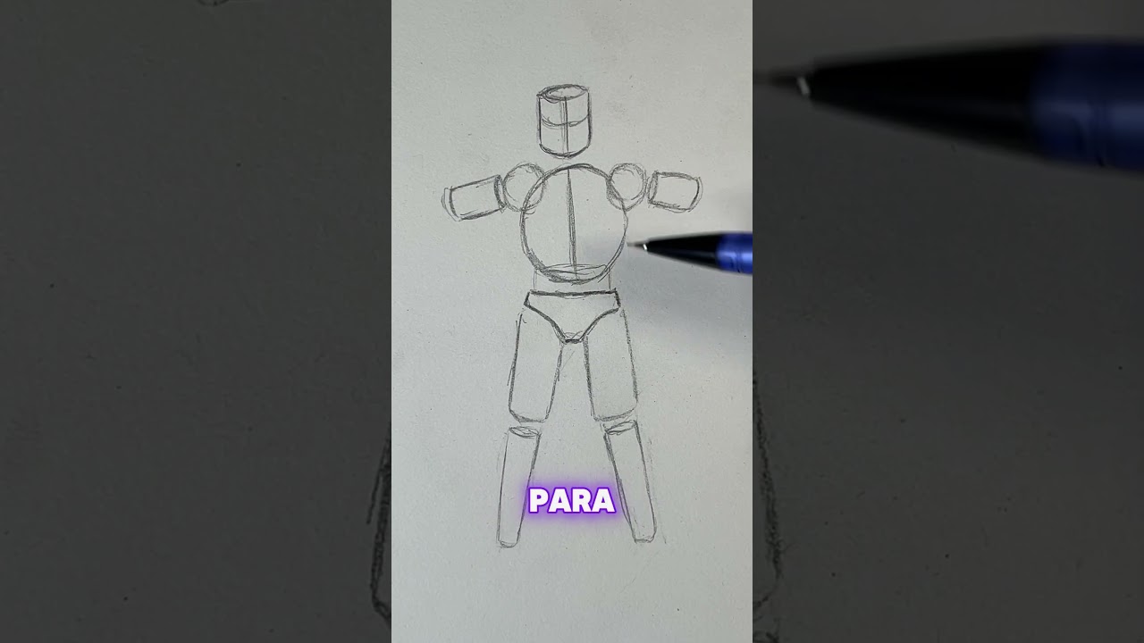 C&oacute;mo dibujar cuerpos f&aacute;cilmente 🏋🏻&zwj;♂️ #dibujo #dibujafacil #art #tutorial