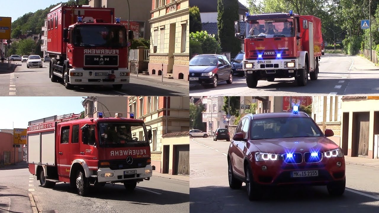 [WALD 3 - VOLLALARM] Einsatzfahrten der Iserlohner & Hagener Feuerwehr zu Waldbrand
