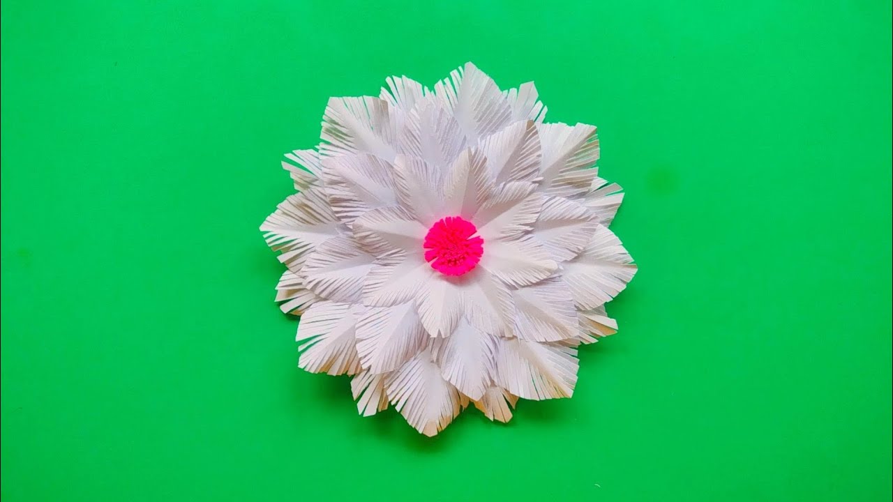 🌸🤍DIY Paper Flower🌸#art#papercraft#flowers#homedecor#youtube#trending#viral#video#shorts#explorepage