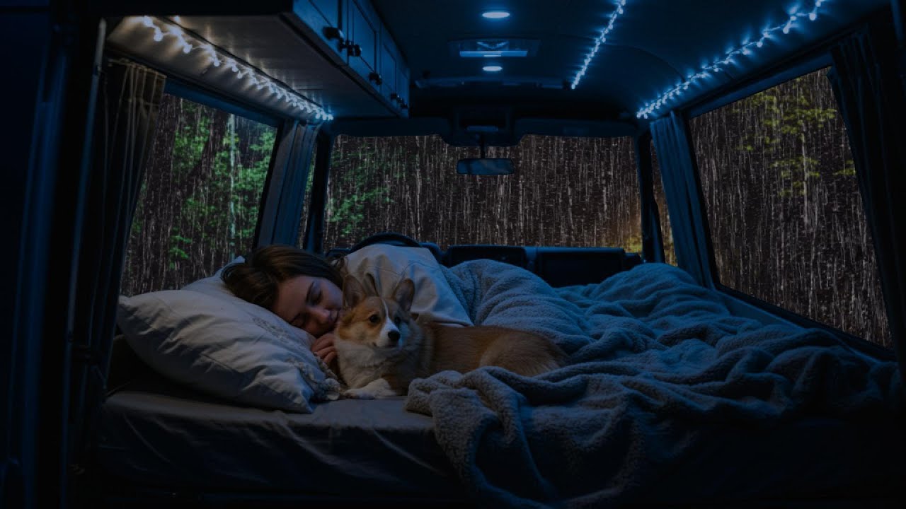 Relaxing Rain & Thunder on Cozy Car 🌧️ Deep Sleep ASMR for Insomnia, Meditation & Stress Relief