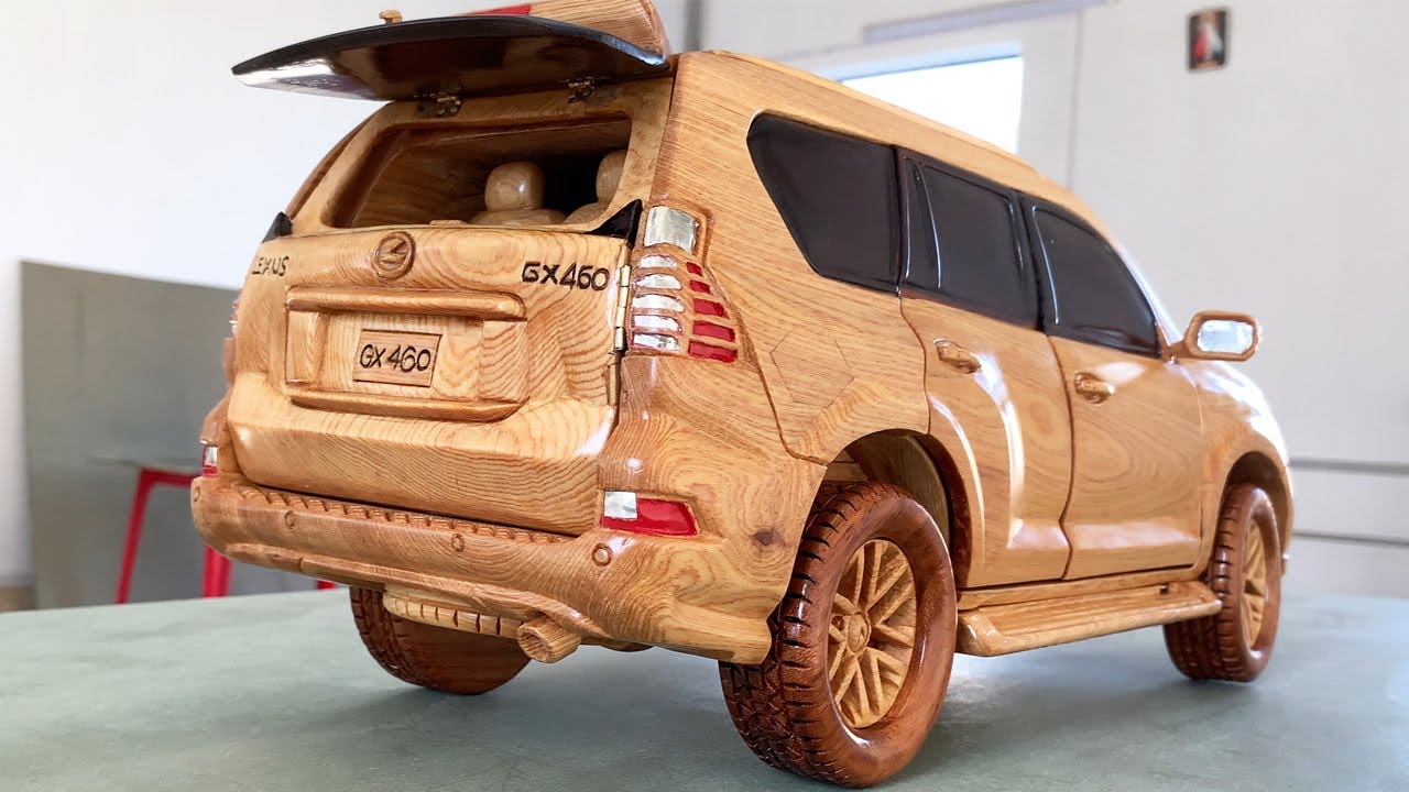 Pезьба по дереву - Lexus GX 460 2021 (уникальный деревянный автомобиль) - искусство деревообработки