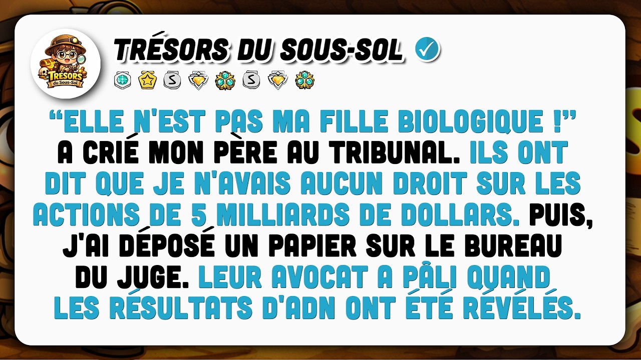 Mon Père M'a Renié Au Tribunal Pour 5 Milliards... Jusqu'à Ce Que L'ADN Parle Enfin.