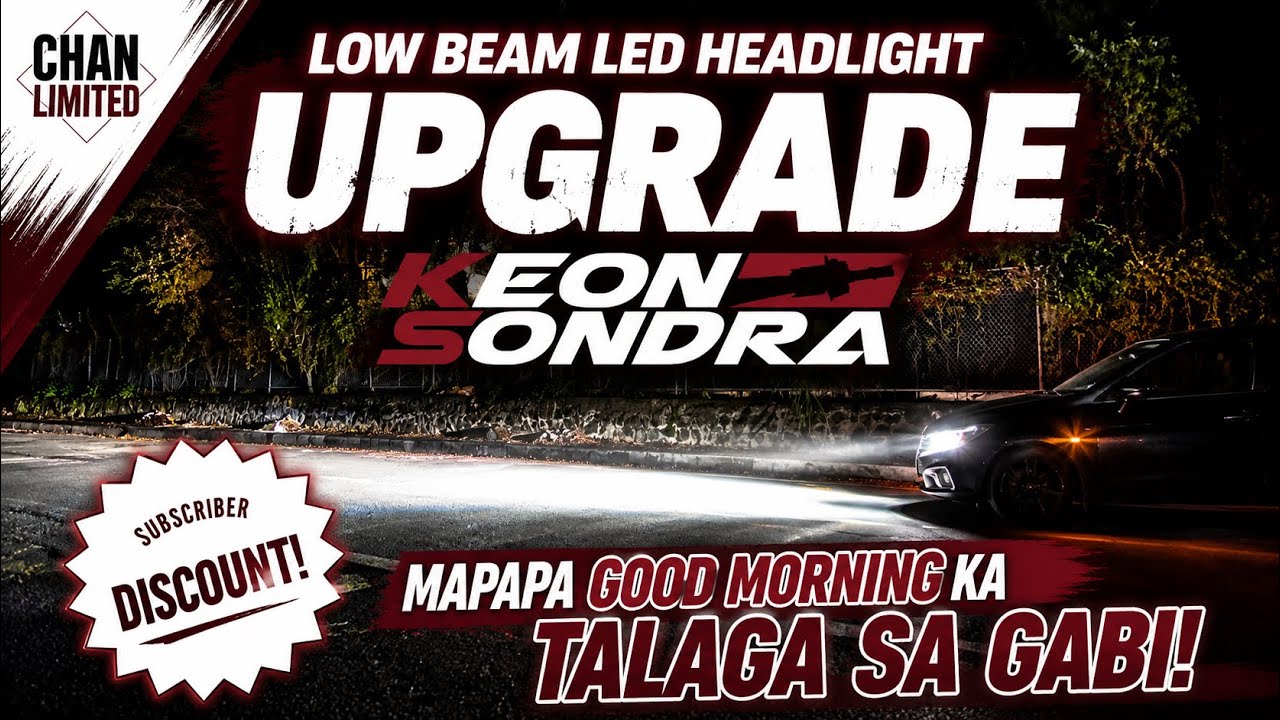 LED Headlight Upgrade | Paliwanagin natin ang ilaw ng kotse mo! | Keon Sondra LED Low Beam Review