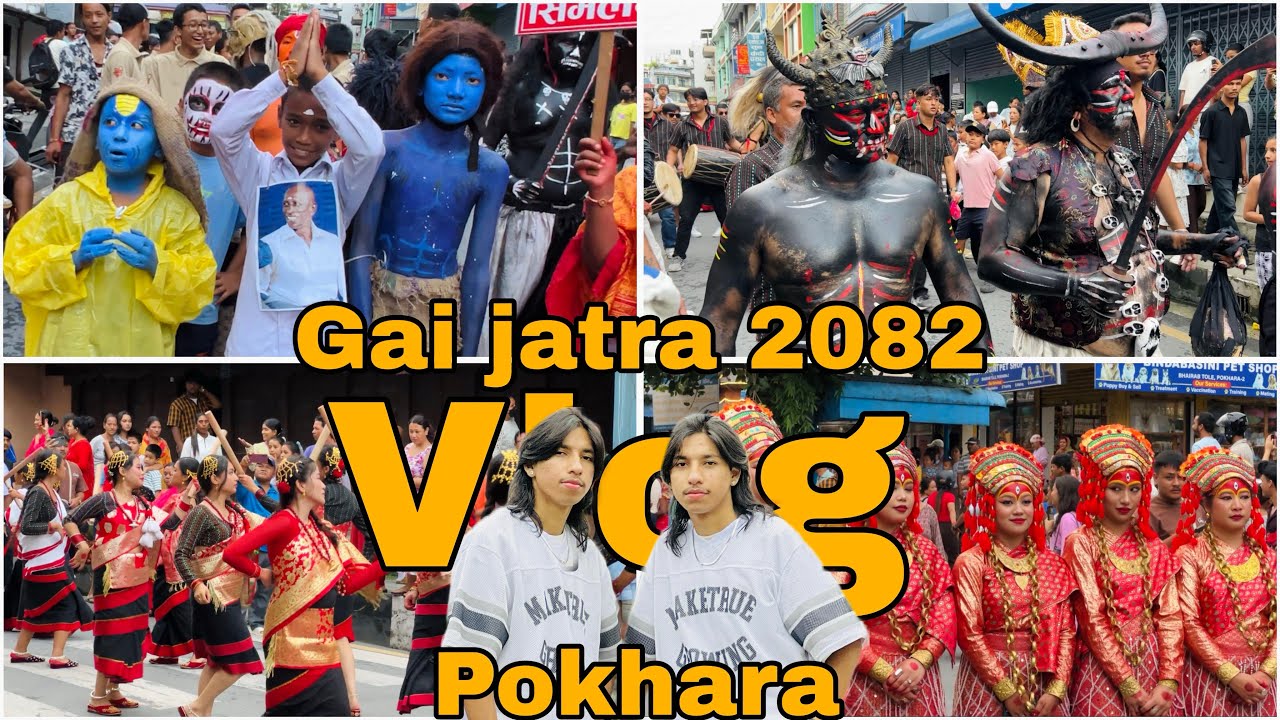 Gai jatra rally in pokhara / newar culture ko ramilo beklai / #b2dtwins #gaijatra 