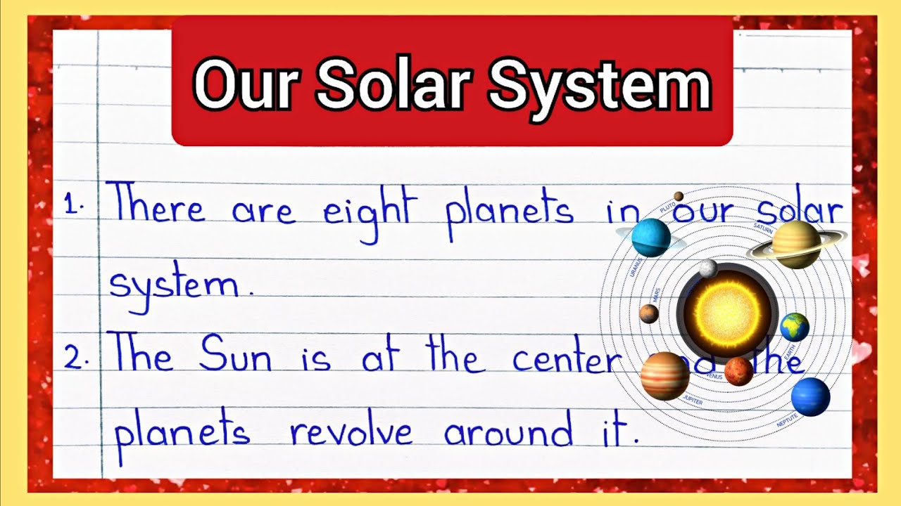 10 lines on Our Solar System essay in English || Solar System essay 10 lines | Essay on Solar System