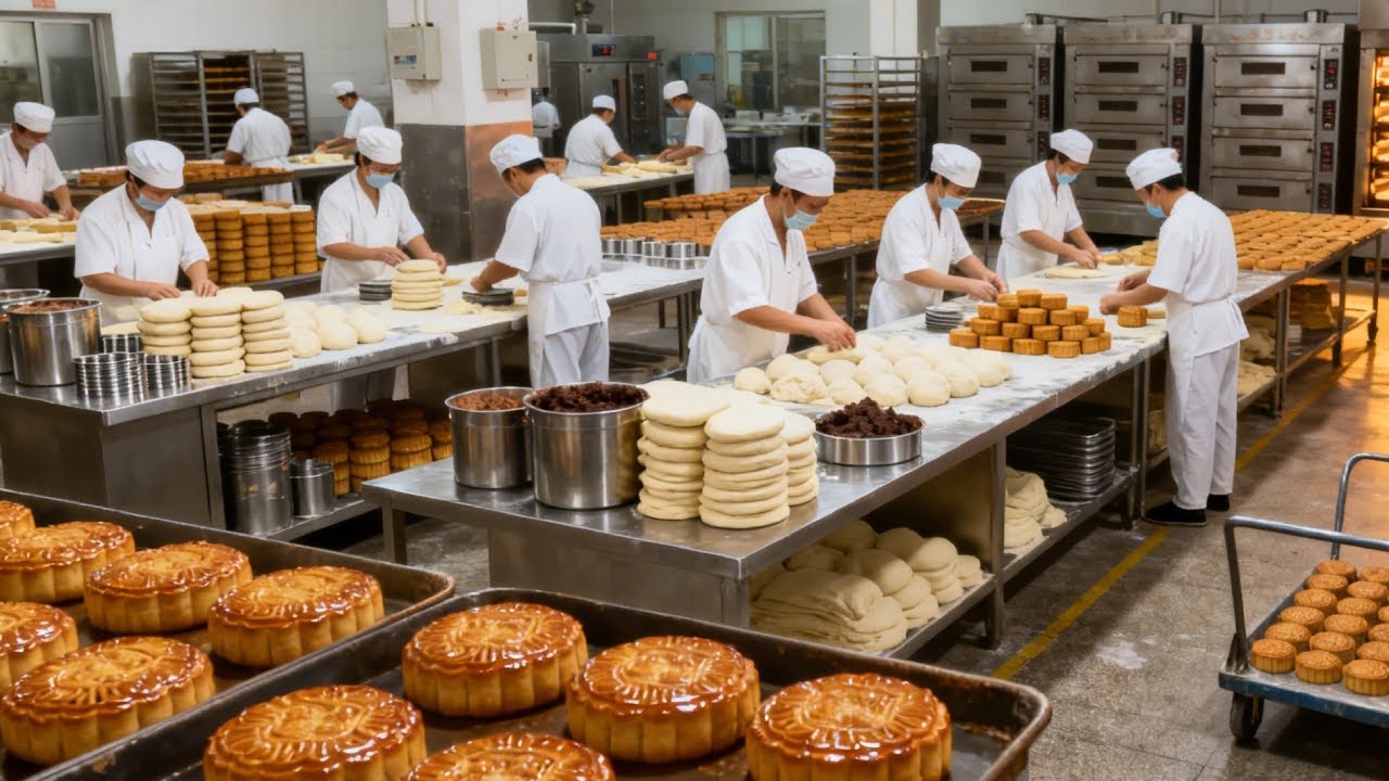 A glimpse into daily life at a mooncake factory: Netizens say this job must be great!