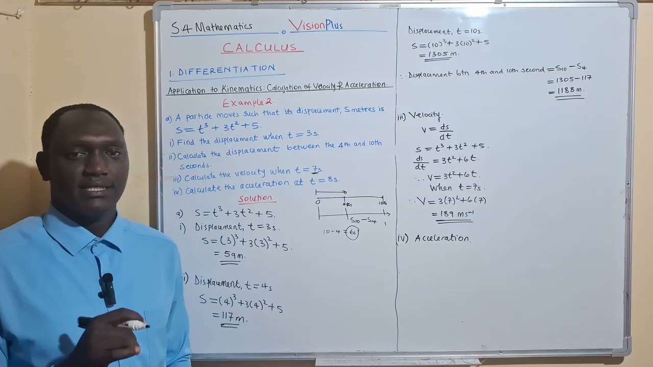 Application to Kinematics Example 2a Part II