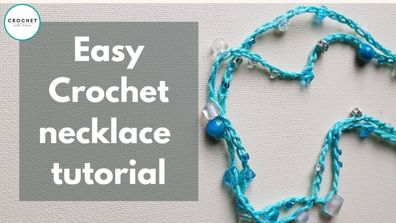 EASY crochet necklace tutorial  