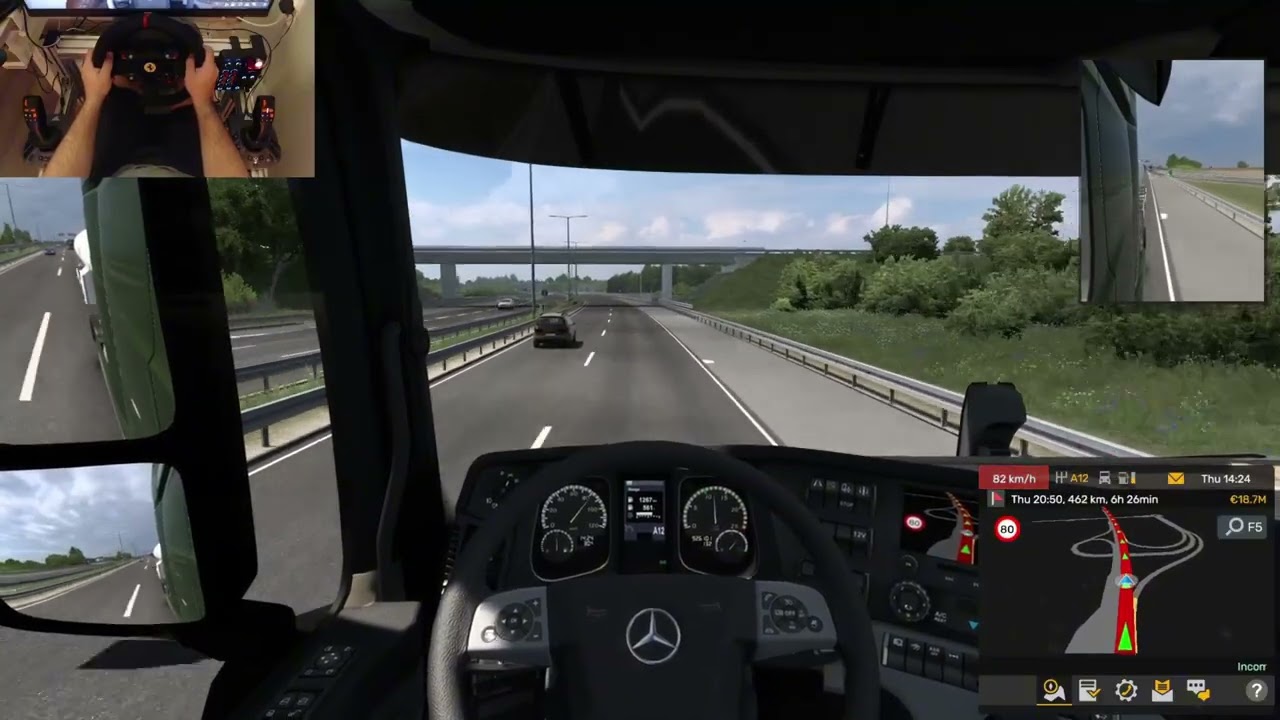 Mercedes Actros - Euro Truck Simulator 2 | Serbia to Slovenia with steering wheel