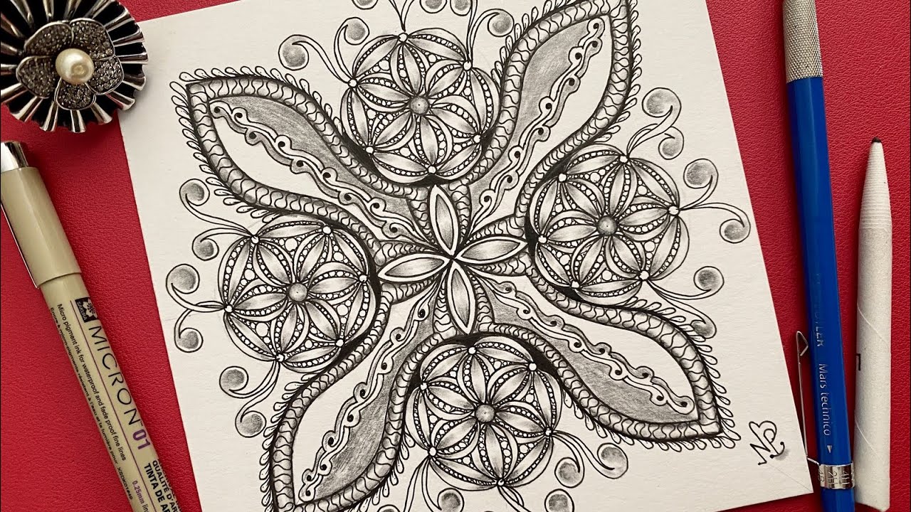 MANDALA / ZENDALA Art -  Live - Draw with Me - MandalaNPA 031