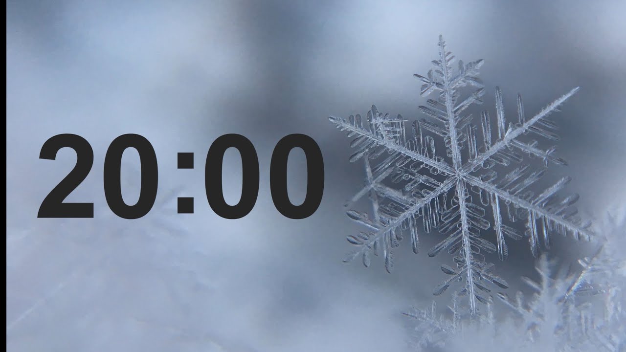 20 Minutes Snowflake Timer with Ambient Music