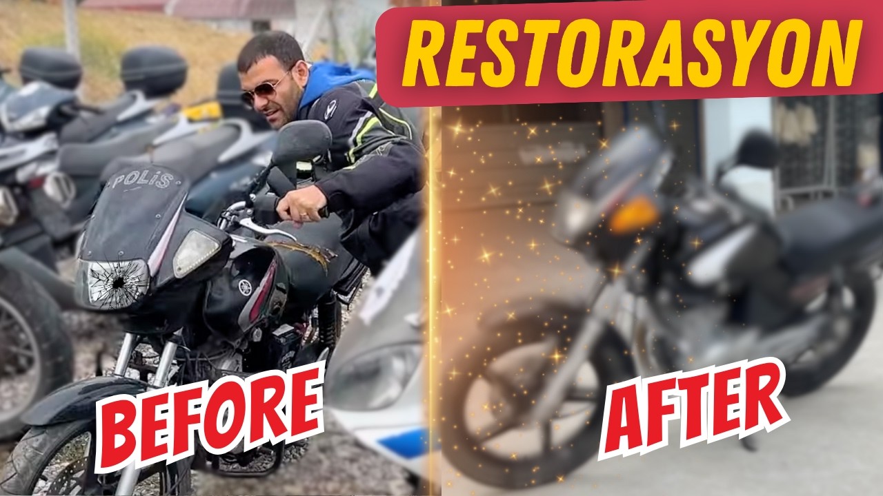 Polis Çıkması yeni motosikletimi Restore ettim | Yamaha Ybr 125 | Kolaçan