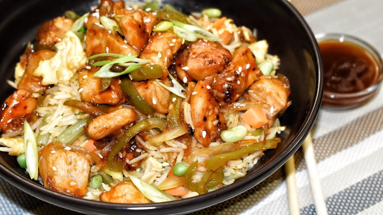طبخ الارز مع الدجاج على الطريقة الصينية طبق ستشتهيه في كل مرة Chinese Chicken Fried Rice