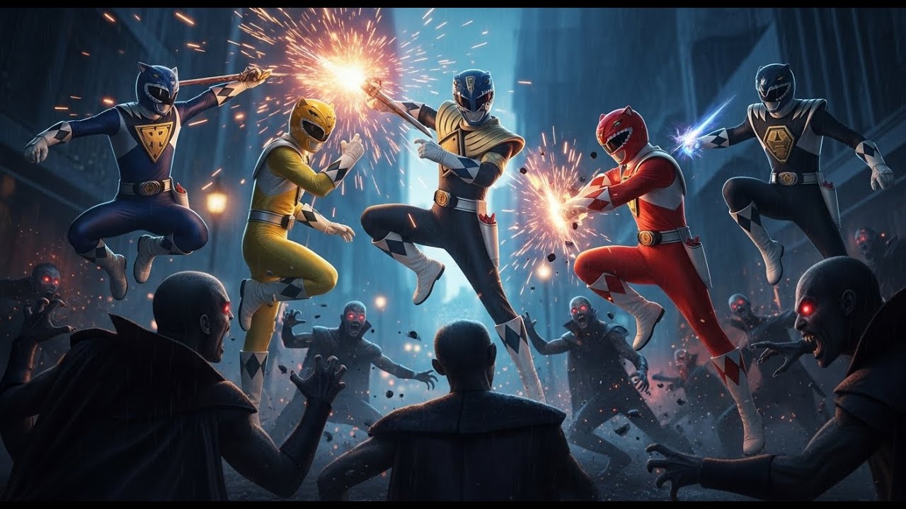 5 Power Rangers Gao Battle Vampires; Bloodstone Tree King.