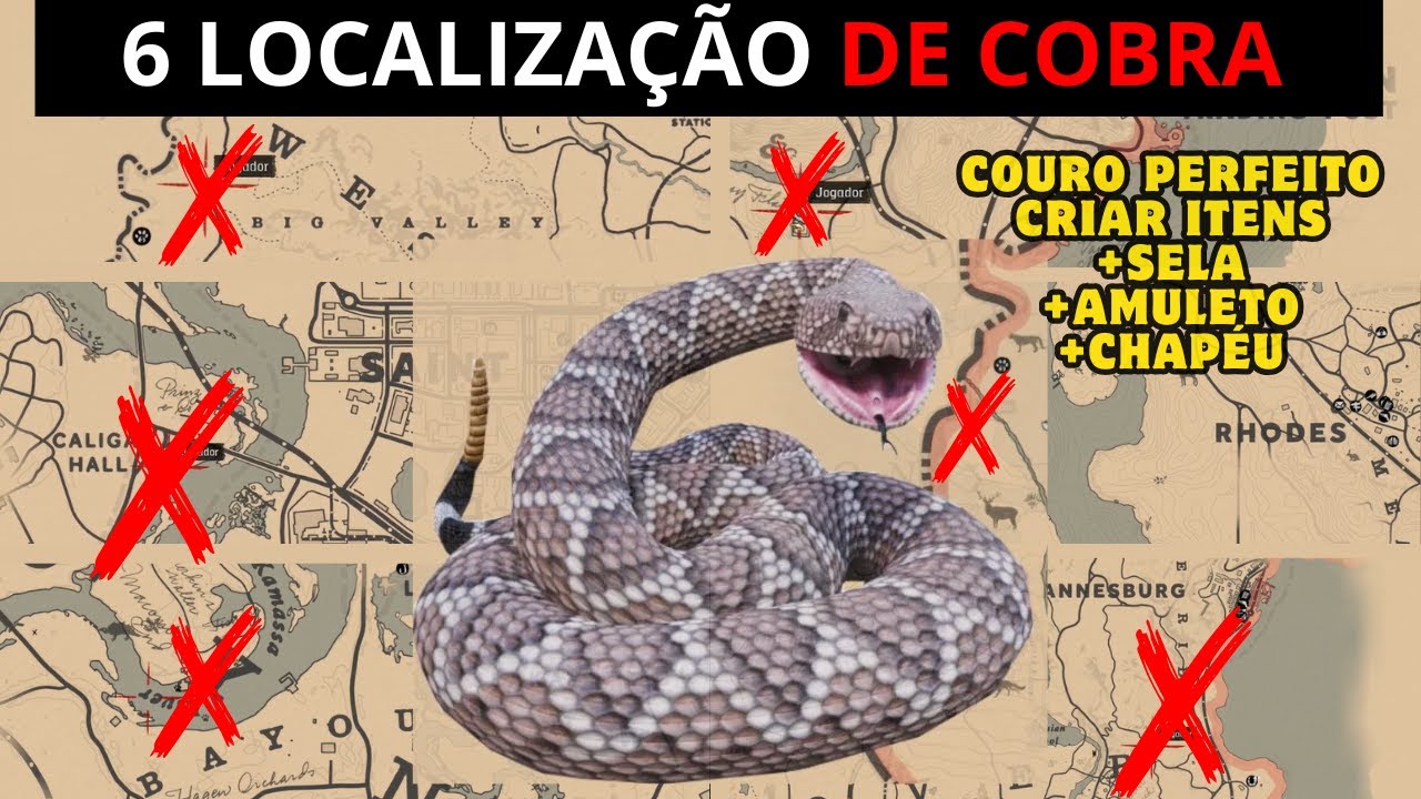 LOCALIZA&Ccedil;&Atilde;O E ABATE DE 6 COBRAS COM PELE PERFEITA - RED DEAD REDEMPTION 2
