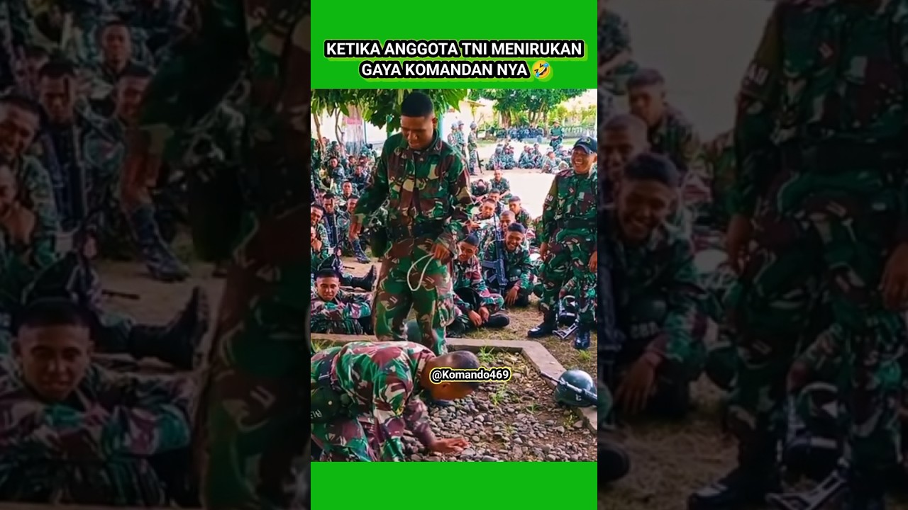 Komandan tertawa kekeh melihatnya😂#shortvideo #news #army #tentara #tniad #bravotni #militer #lucu