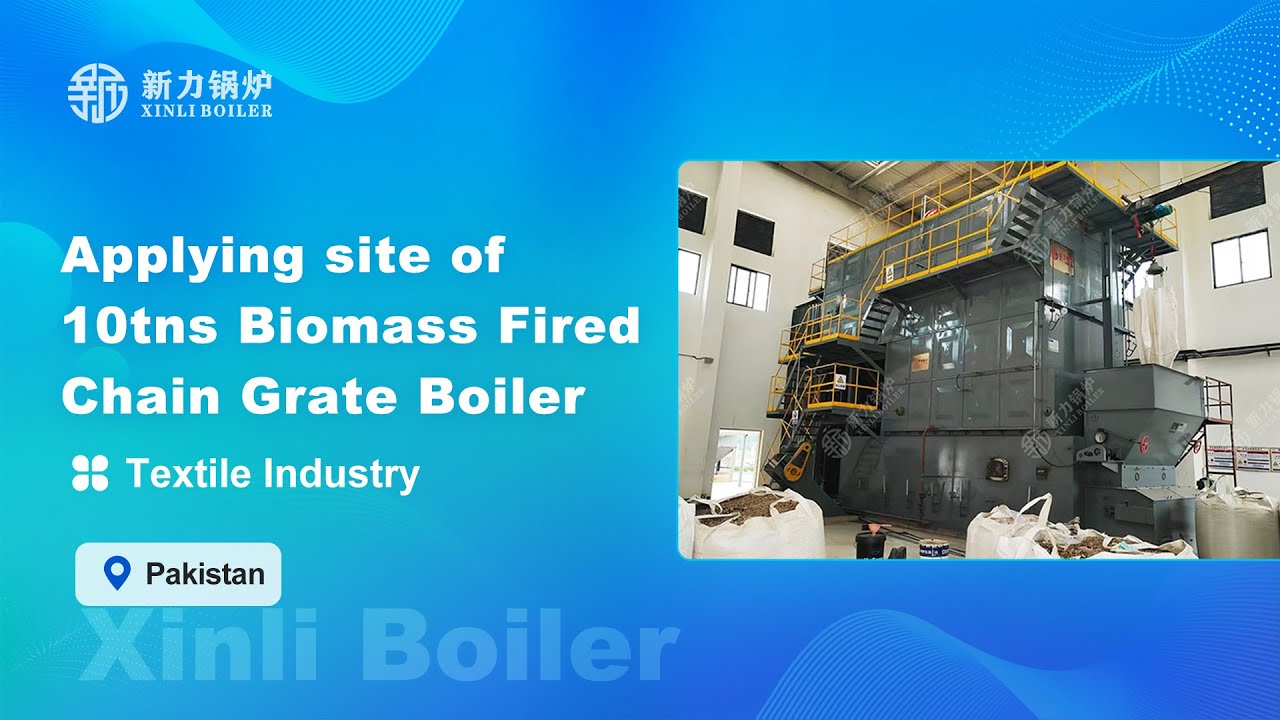 10 ton of Rice Husk Fired Steam Boiler Used for Textile Industry in Pakistan~