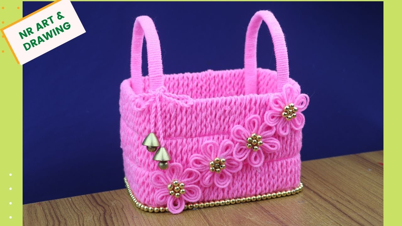 Best out of waste reuse ideas ! Multipurpose basket from used jerry can ! Woolen art and craft