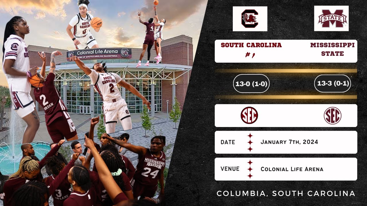 No. 1 South Carolina vs Mississippi State | SEC | 1.7.24