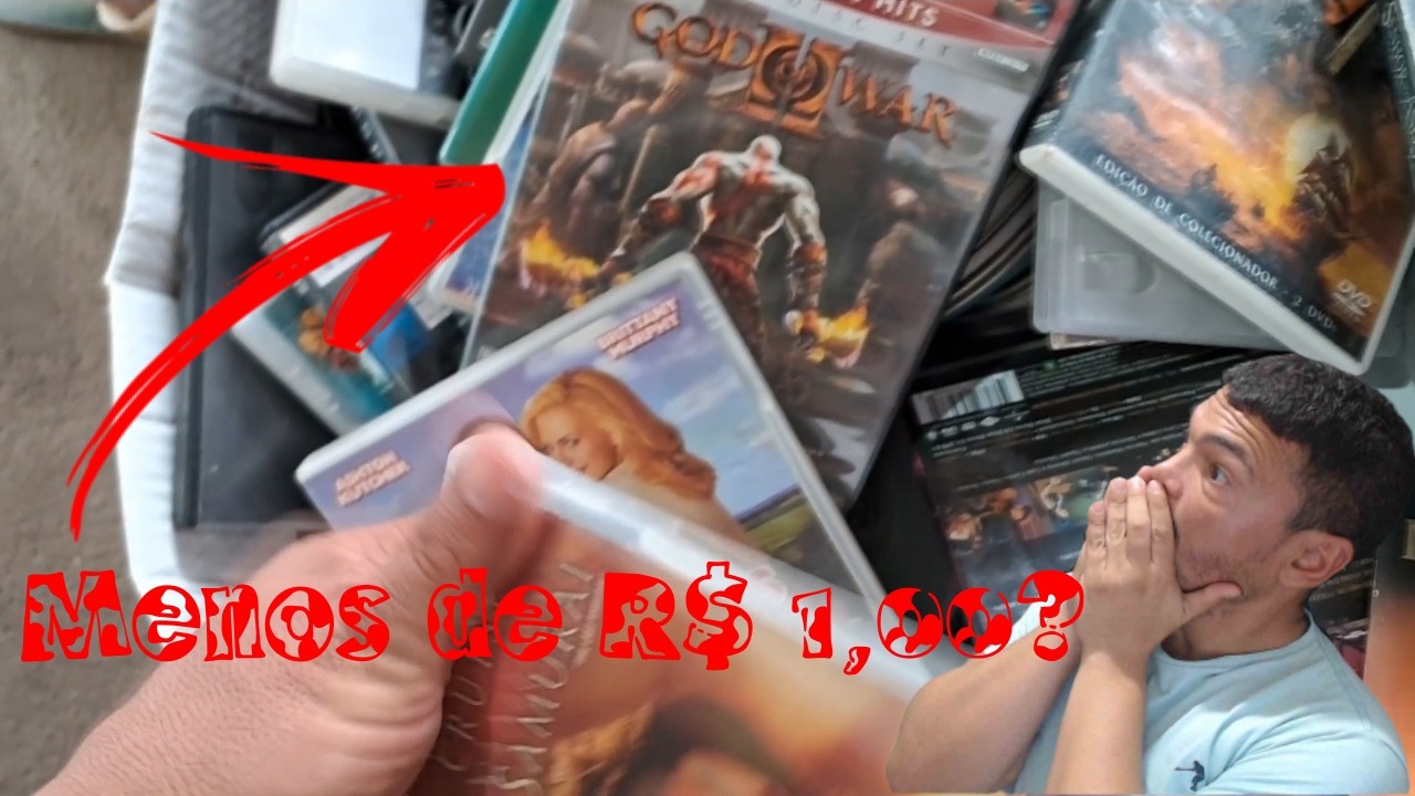 Caçando Reliquias na Feira de Peixinhos: God of War 1 e 2 do Playstation 2 Por Menos de R$ 2,00?!