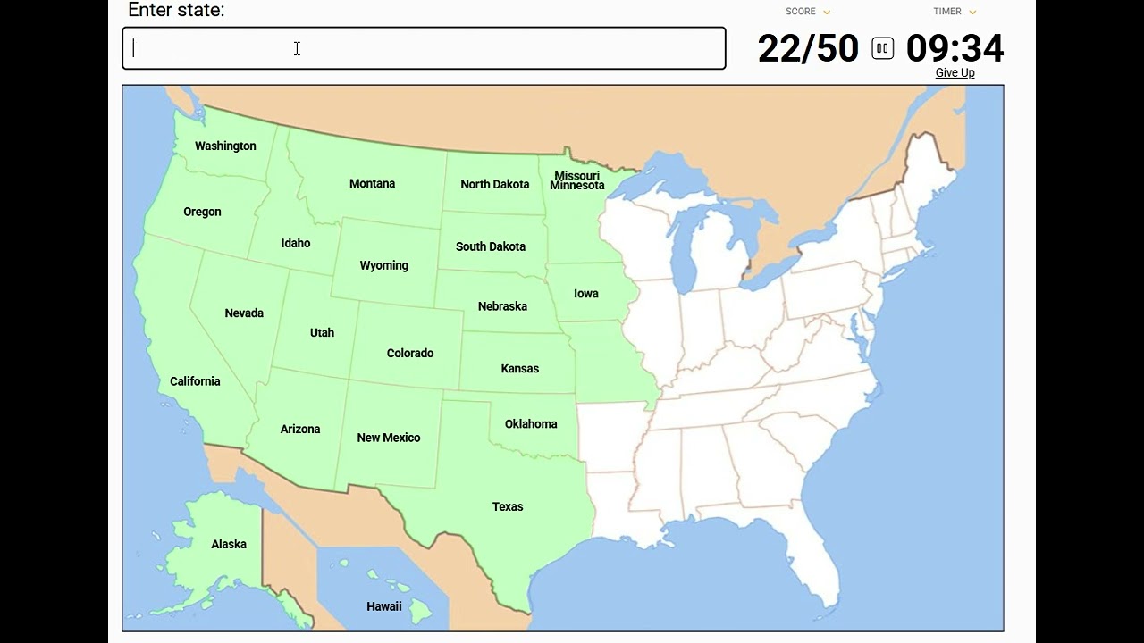 Can I name all the US states in 75 seconds?