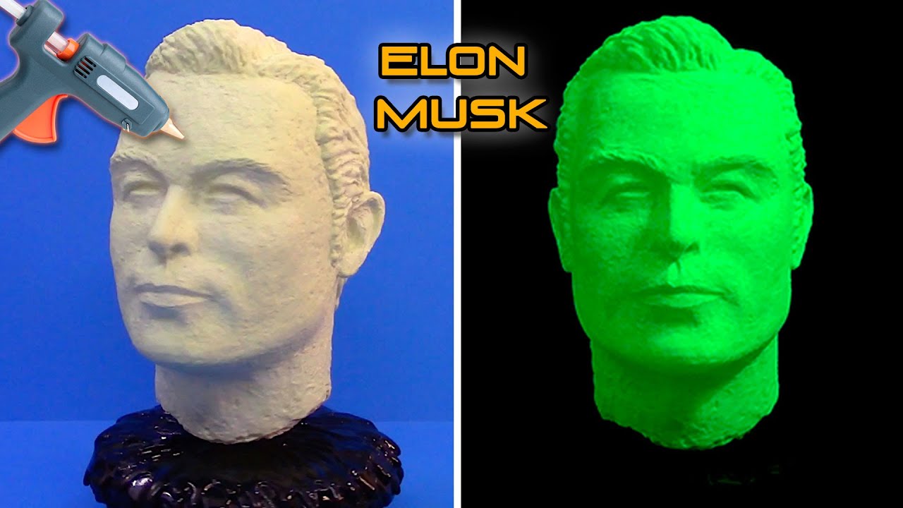 Cómo Hacer Elon Musk -Brilla en la Oscuridad- Con Pistola de Silicón!