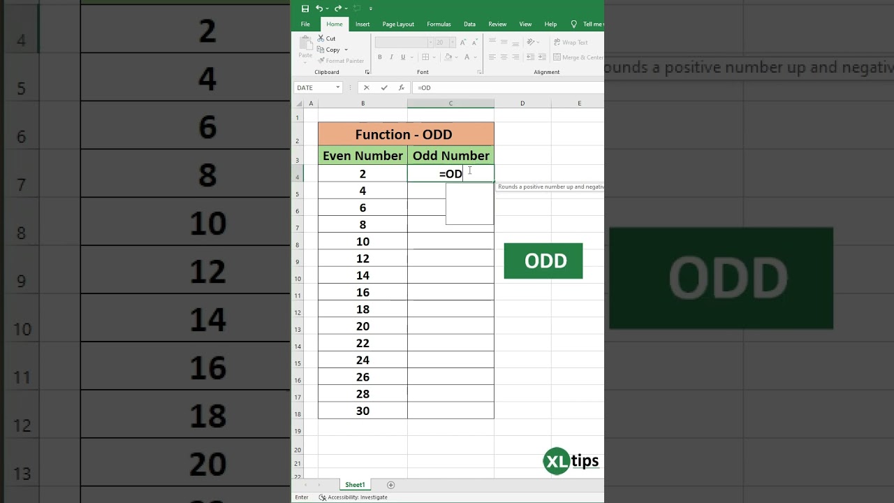 Excel ODD Function: Efficiently Generate Odd Numbers for Precise Data Analysis