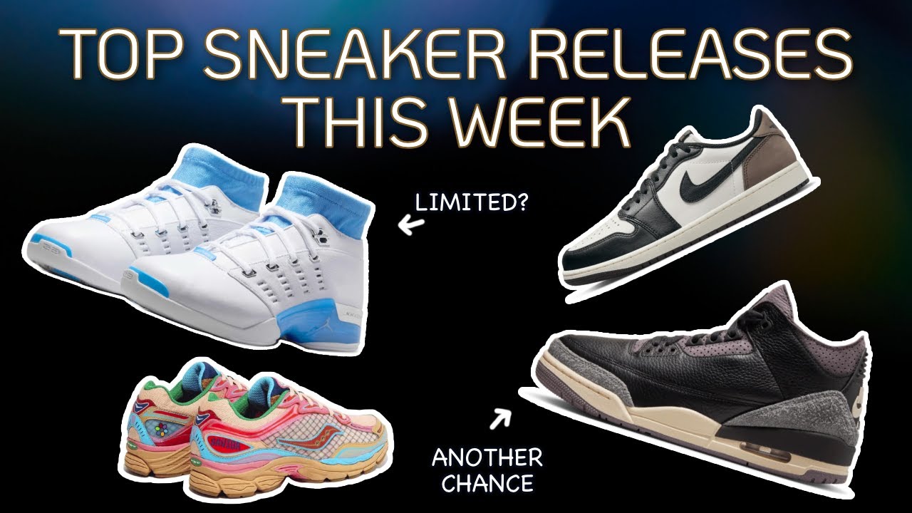 2024 Top Sneaker Releases This Week - Jordan 17 UNC, Jordan 3 A MA, Jordan 1 Mocha, Jae Tips