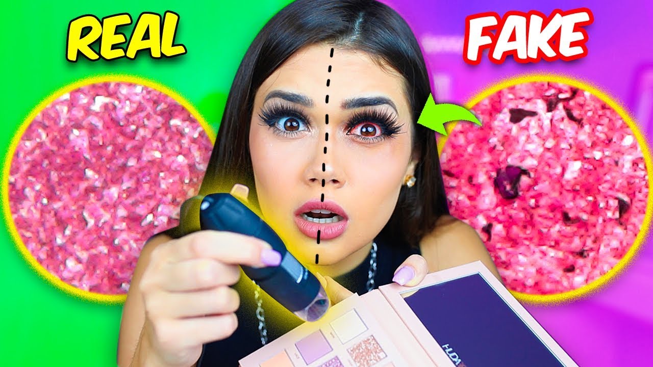 MAKE FALSIFICADA vs ORIGINAL no MICROSCÓPIO! *olha o que eu descobri*!