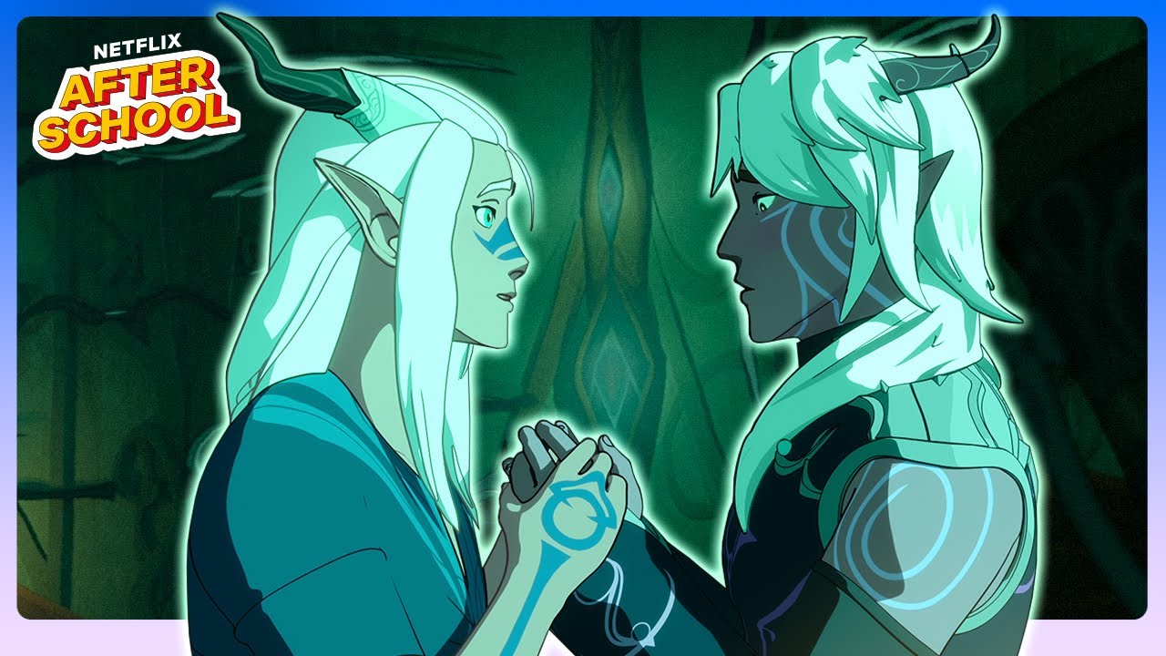 Runaan and Ethari Reunite 💞 The Dragon Prince | Netflix After School