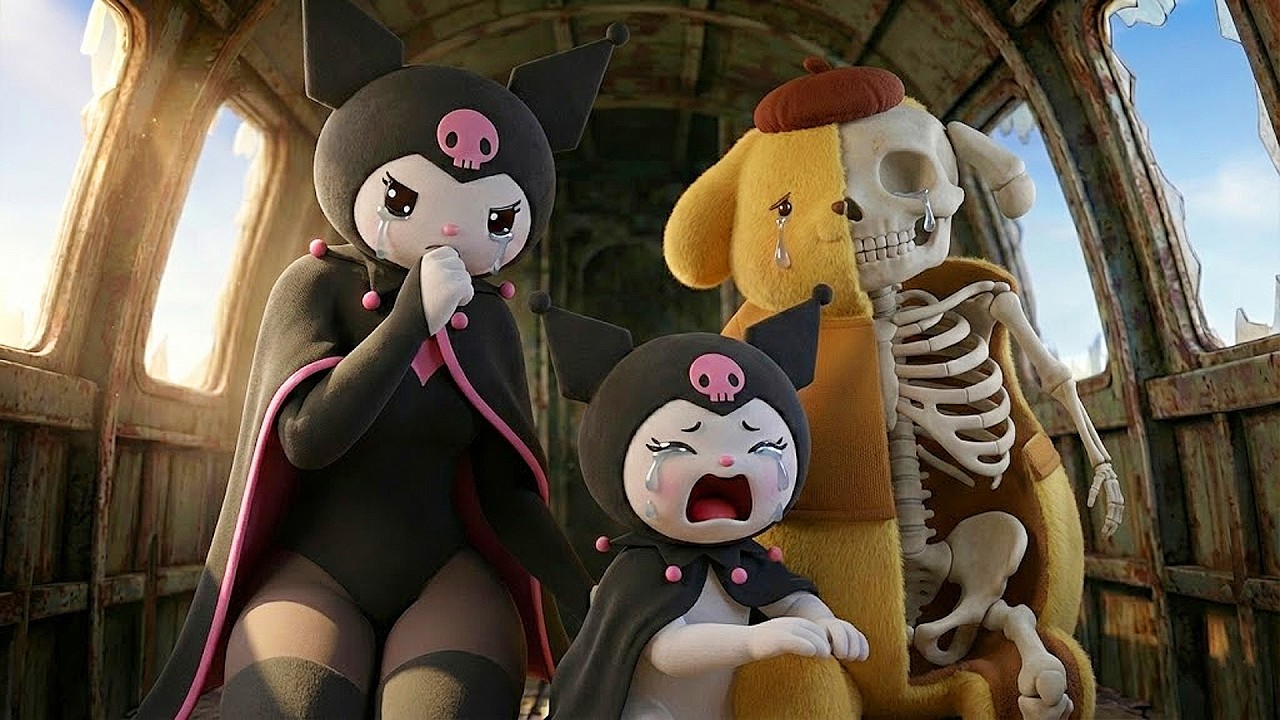 ✈️☠️ Little Kuromi Can Rescue Pompompurin From the Skeletons Magic | Kuromi by AI