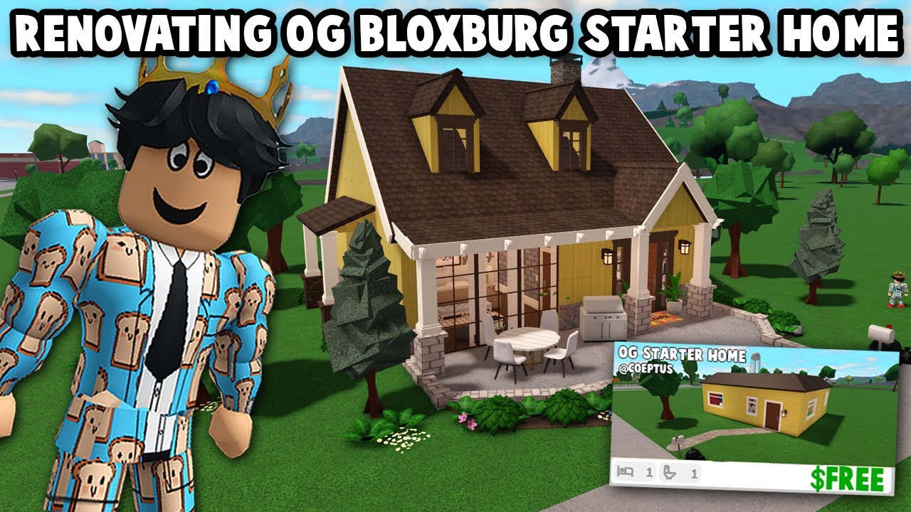 RENOVATING the ORIGINAL BLOXBURG PREBUILT STARTER HOUSE...