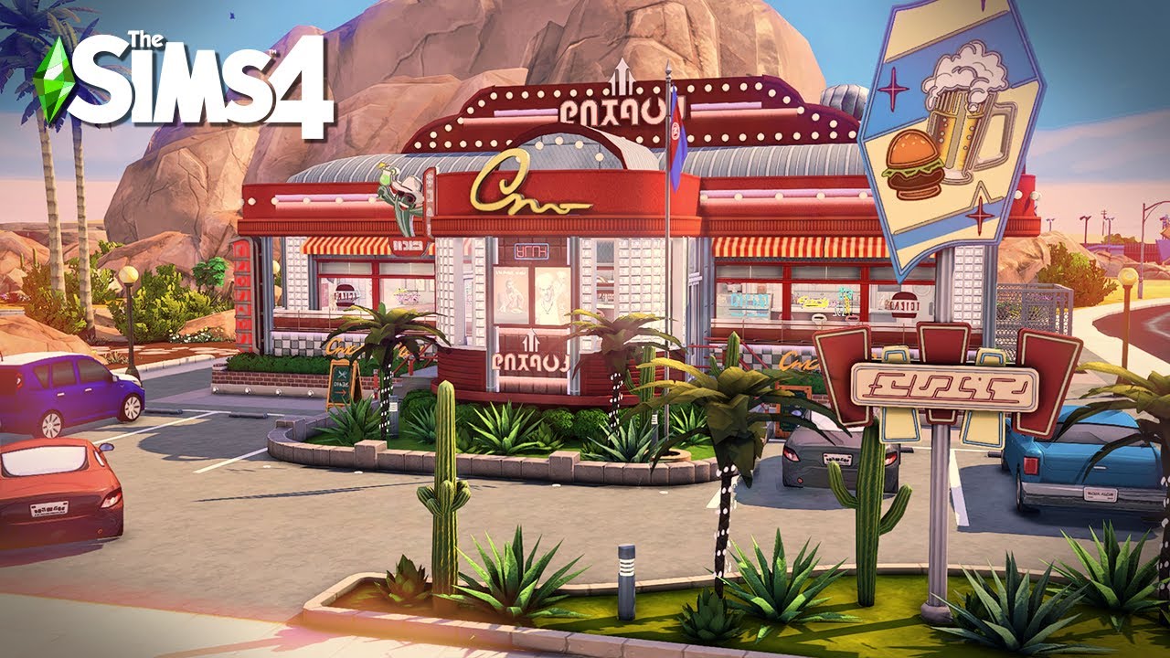 American Diner | The Sims4 Stop Motion Build | NoCC |【シムズ４建築】