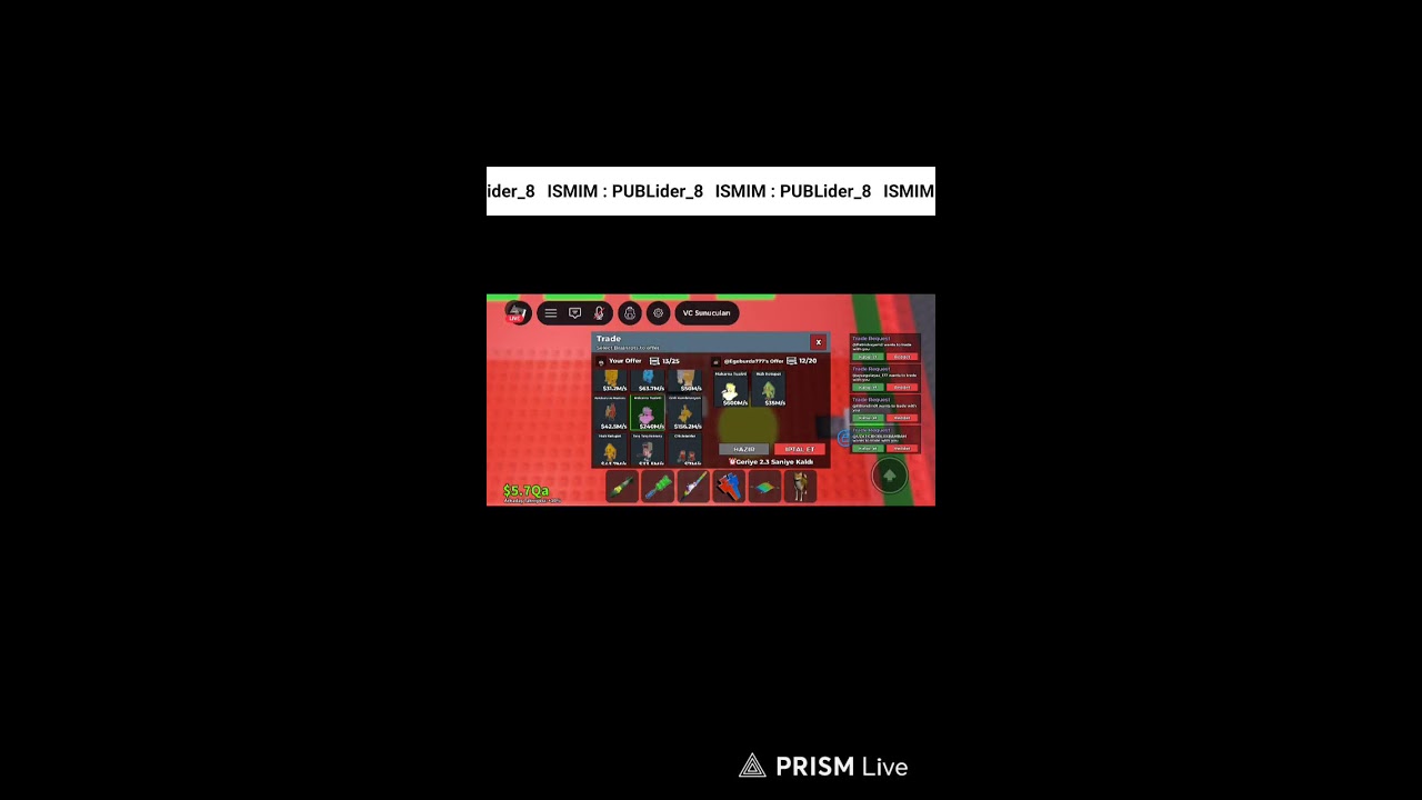 Live streaming of XX1 $