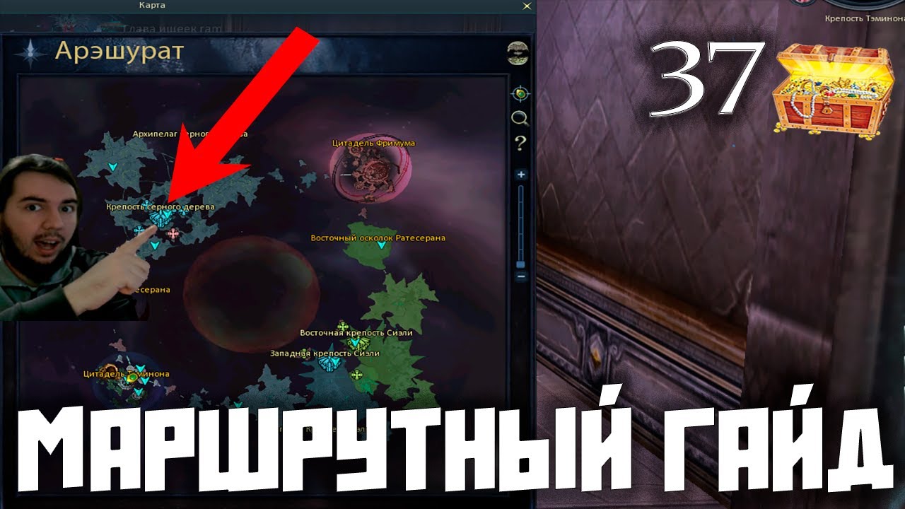 Серное дерево маршрут на 37 сундуков!