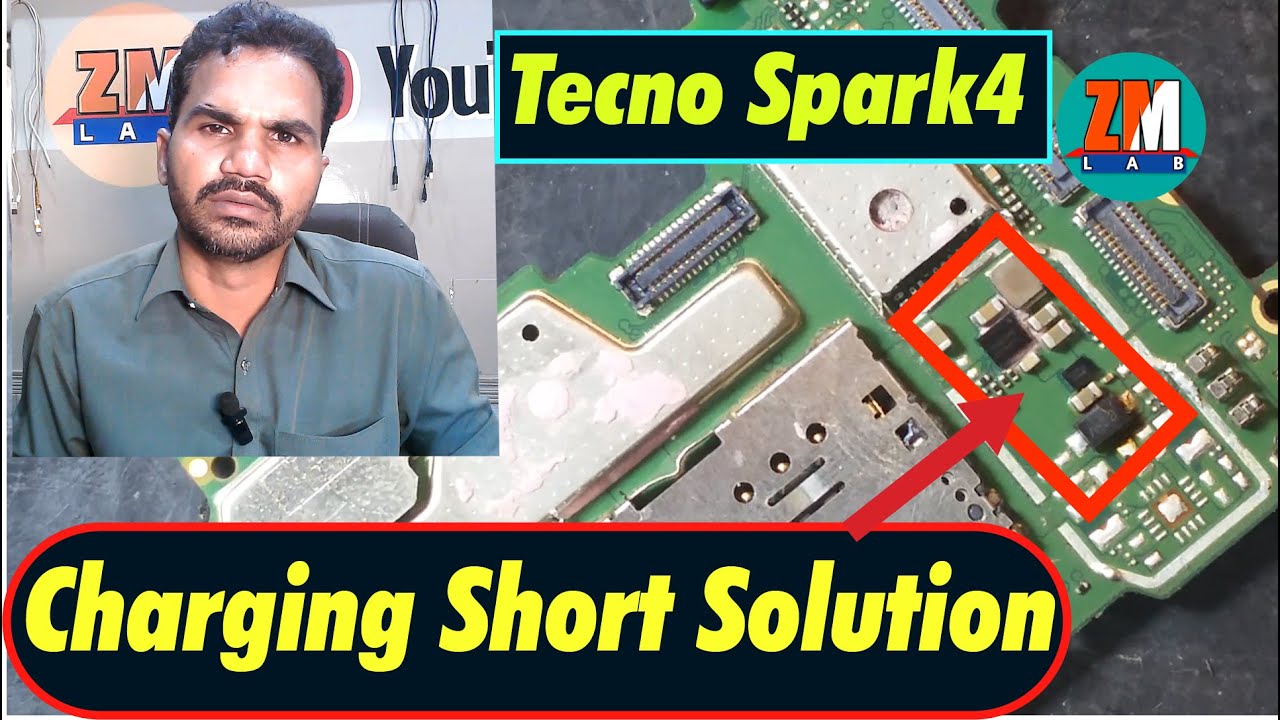 Tecno spark 4 charging circuit short solution in urdu in hindi.