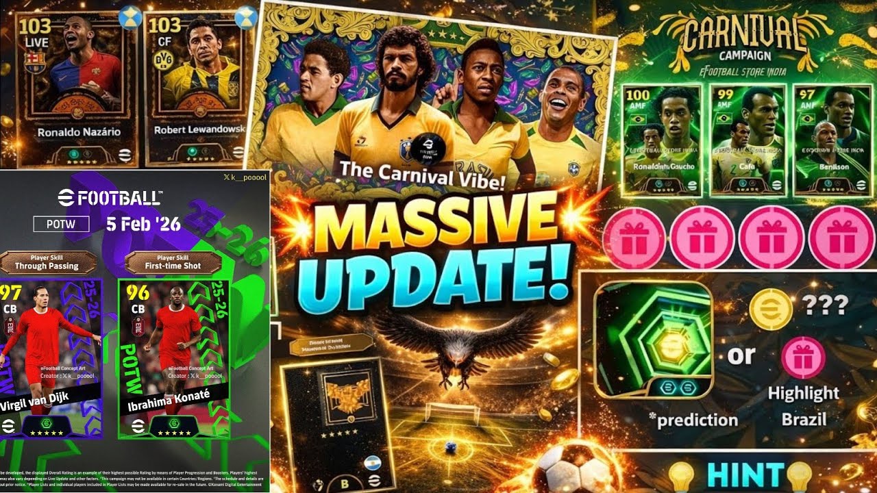 eFootball™ 2026: Новая версия, самое масштабное обновление V5.3.0!! 🤩🔥 Новогодняя кампания в Браз...