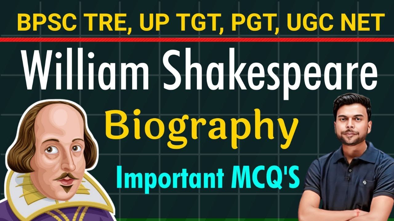 UGC NET | BPSC TRE 4.0 | TGT PGT ENGLISH LITERATURE |  William Shakespeare Important MCQ's