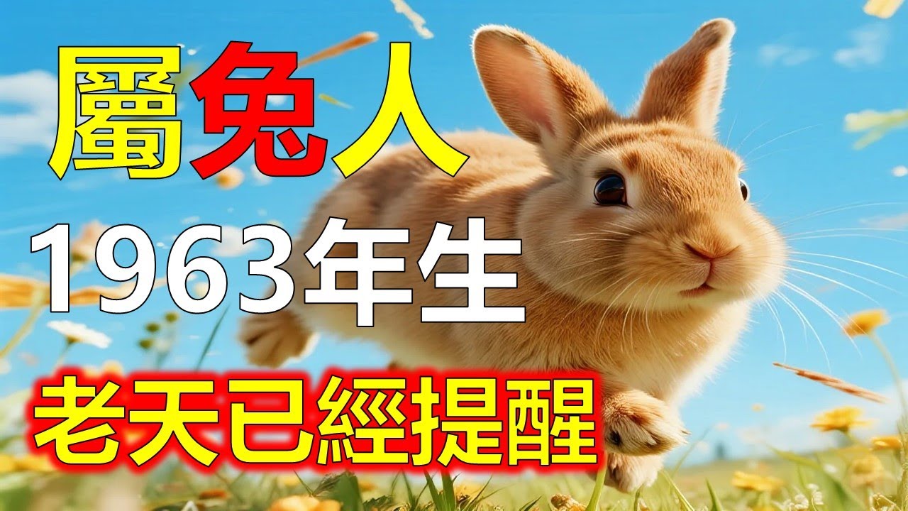 1963年屬兔人，苦真的夠了，接下來才是屬於你的人生#2026兔#生肖兔#1963 兔