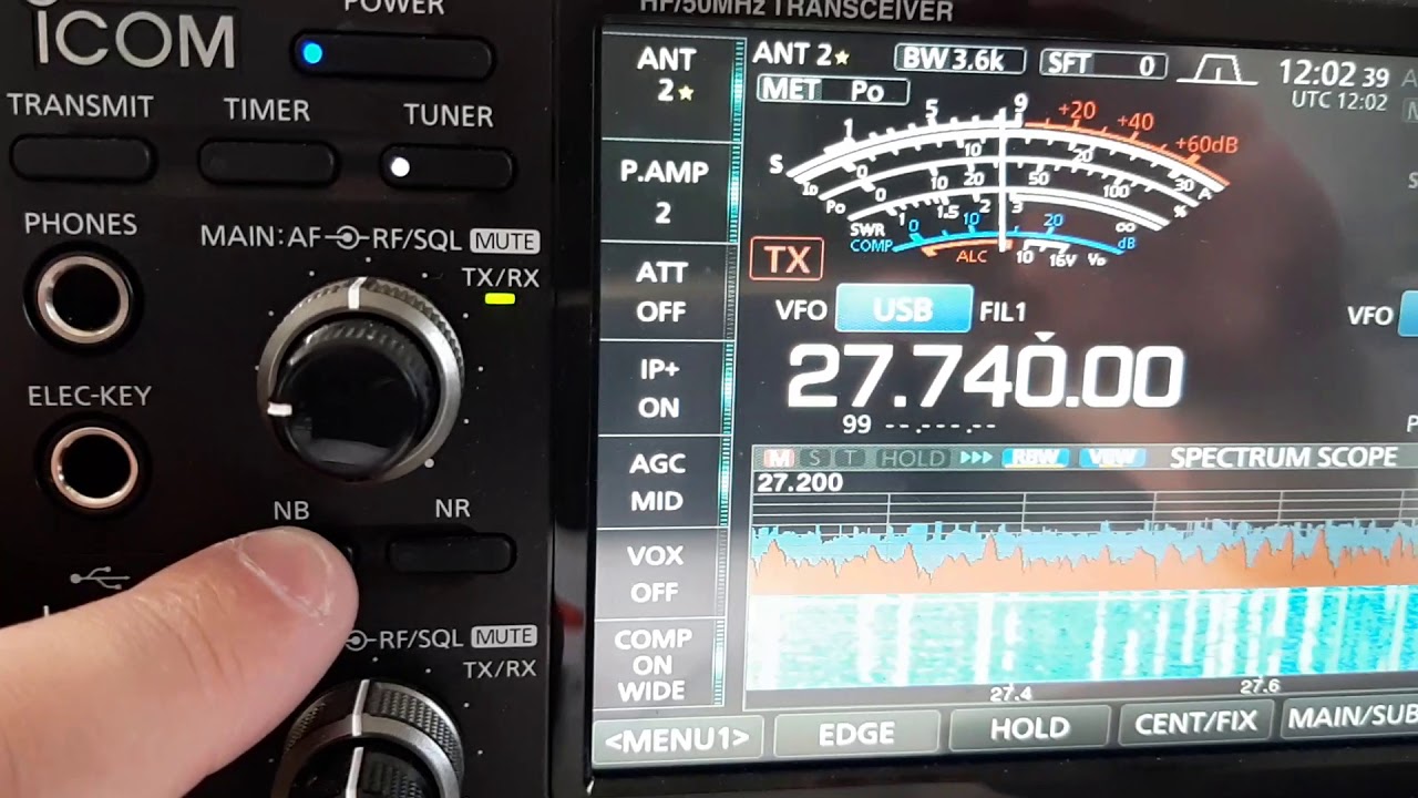 Test filtre Noise Blanker sur Icom 7610 # Renan ( dpt 29)