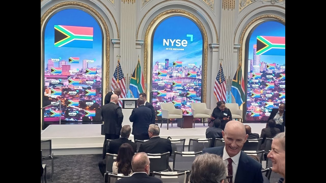 President Cyril Ramaphosa addresses the New York Stock Exchange