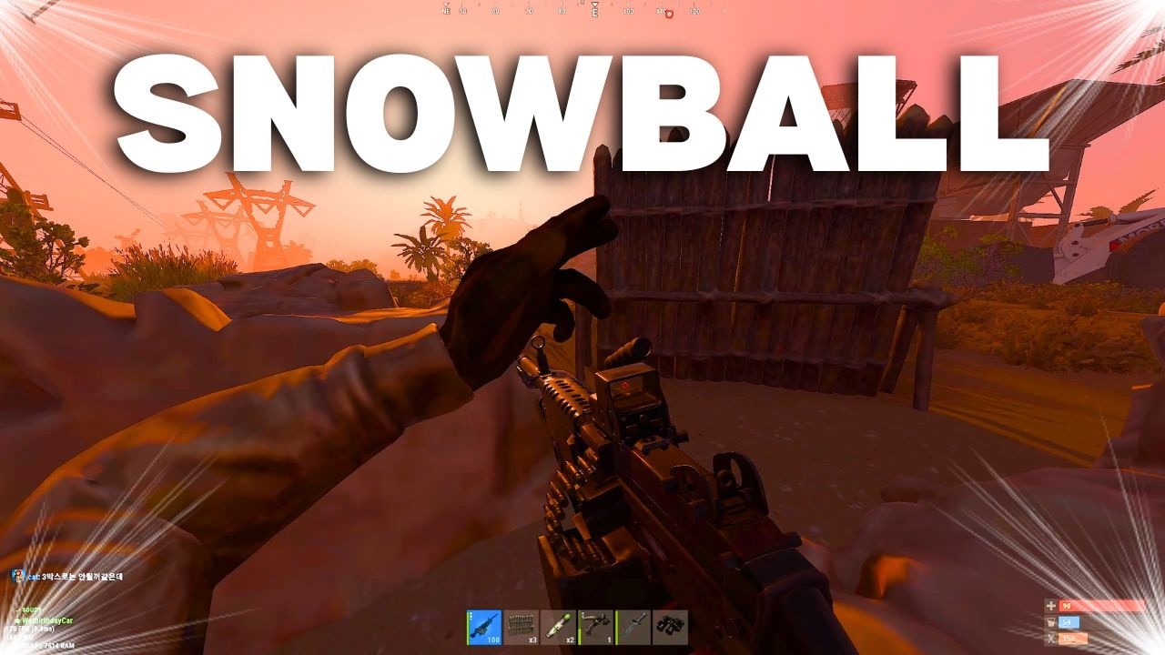 2 MINUTE SNOWBALL TO M249 WITH 17,987 HOURS IN RUST (RAID DEFENSE)