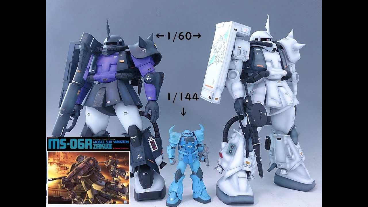 ガンプラ改造旧キットMSV1/60MS06R黒い三連星ザクを製作