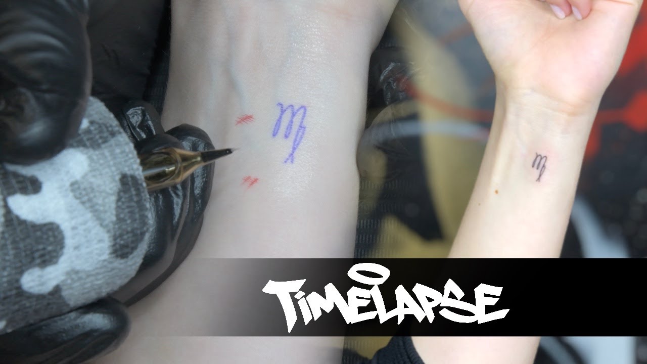 TATTOO TIMELAPSE | VIRGO | BISHOP WAND LINER | JJ INK