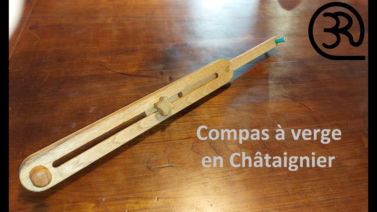 Compas à verge en bois de Châtaignier