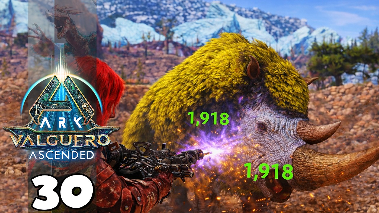 ELE DERRETE OS INIMIGOS! DOMANDO E TESTANDO O RINOCERONTE 😱!!!  ARK: VALGUERO 30